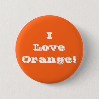 Badge Rond 5 Cm Orange d'amour du bouton I