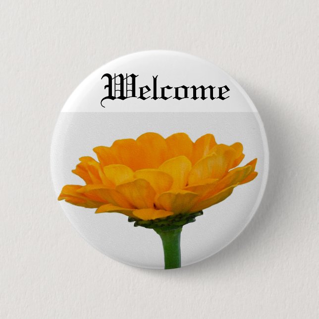 Badge Rond 5 Cm Orange de citrouille (Devant)
