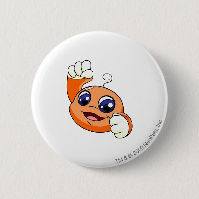Badge Rond 5 Cm Orange de Kiko (Devant)