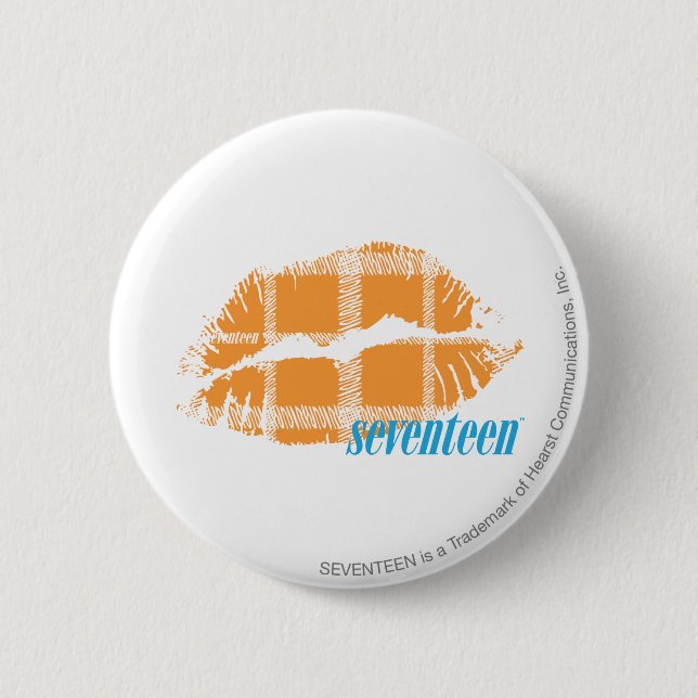 Badge Rond 5 Cm Orange de plaid (Devant)