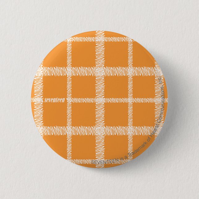 Badge Rond 5 Cm Orange de plaid (Devant)