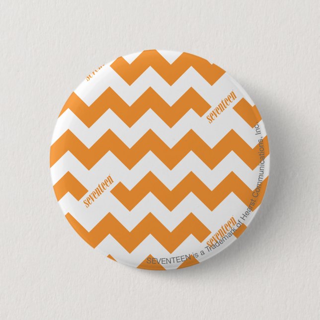 Badge Rond 5 Cm Orange de zigzag (Devant)