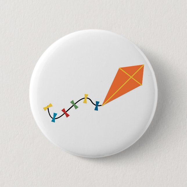 Badge Rond 5 Cm Orange Kite (Devant)