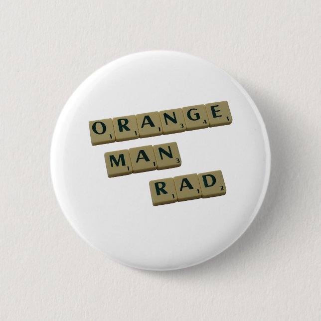 Badge Rond 5 Cm Orange Man Rad (Devant)