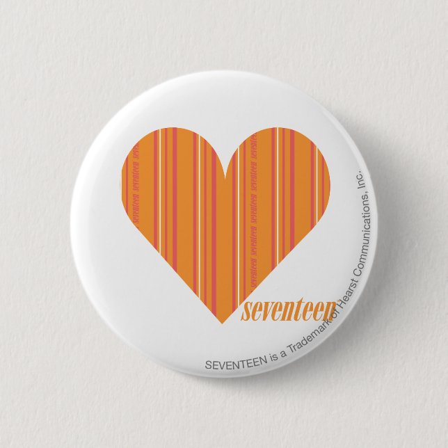 Badge Rond 5 Cm Orange mince 3 de rayures (Devant)