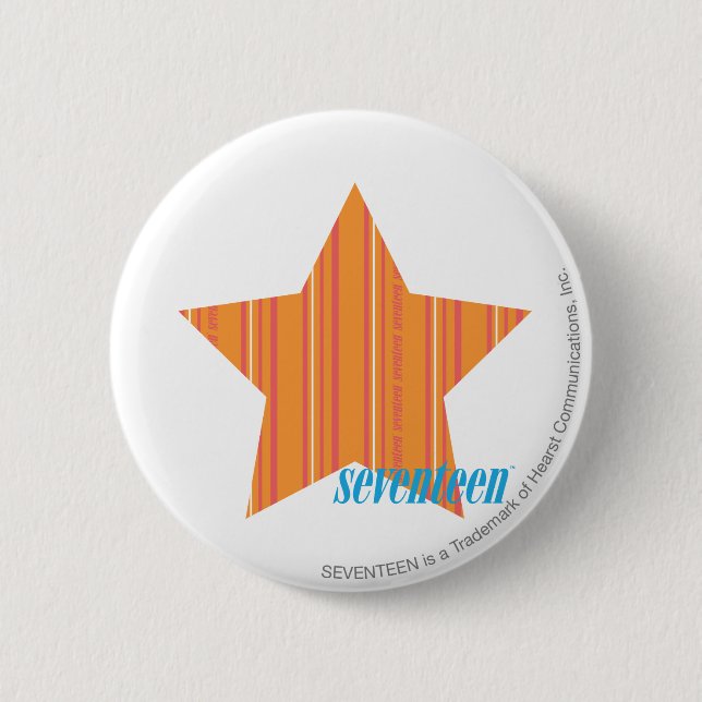 Badge Rond 5 Cm Orange mince 4 de rayures (Devant)