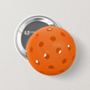 Badge Rond 5 Cm Orange Pickleball Ball Fun Pickleball Accessoire