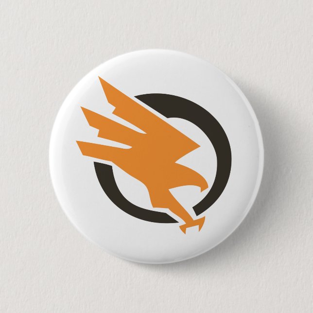 Badge Rond 5 Cm OrangeOpsButton (Devant)