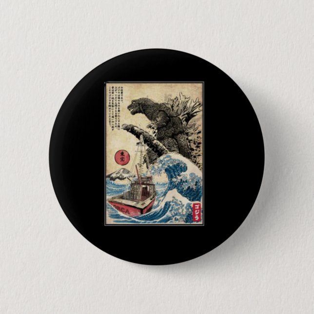Badge Rond 5 Cm Orca au Japon (Devant)