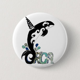 Badge Rond 5 Cm Orca Freedom Art
