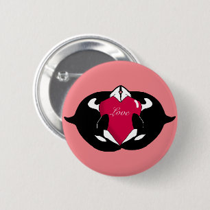 Badge Rond 5 Cm Orca Killer Whale love