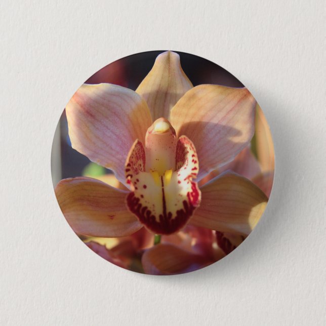 Badge Rond 5 Cm Orchidée du matin (Devant)