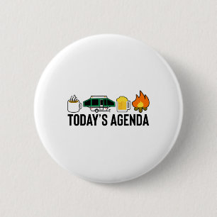 Badge Rond 5 Cm Ordre du jour Café de camping Camionneur Pop Up Bi