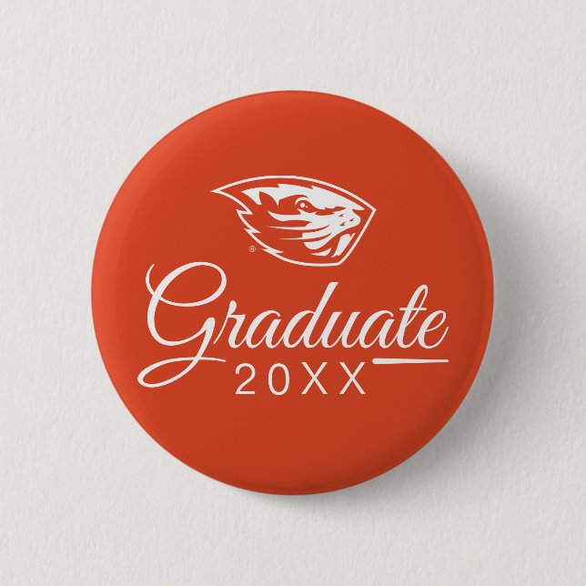 Badge Rond 5 Cm Oregon State Beavers | Tête de castor (Devant)