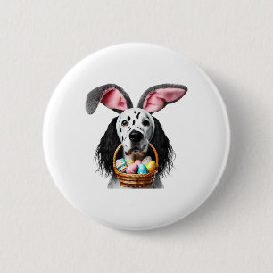 Badge Rond 5 Cm Oreilles de Lapin Mignon Chien Setter Anglais Chas