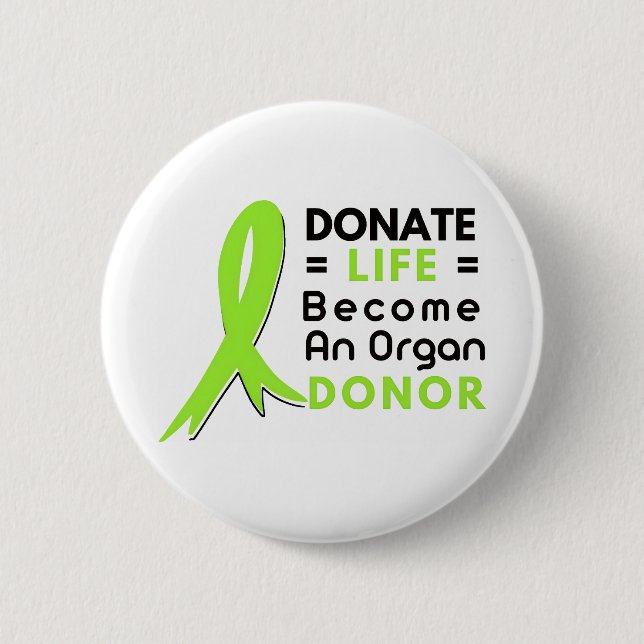 Badge Rond 5 Cm Organ Donation Saves Lives, Transplant Awareness (Devant)