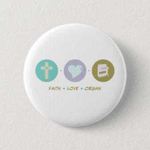 Badge Rond 5 Cm Organe d'amour de foi
