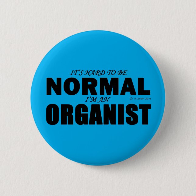 Badge Rond 5 Cm Organiste normal (Devant)