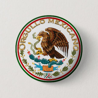 Badge Rond 5 Cm Orgullo Mexicano (aigle du drapeau mexicain)
