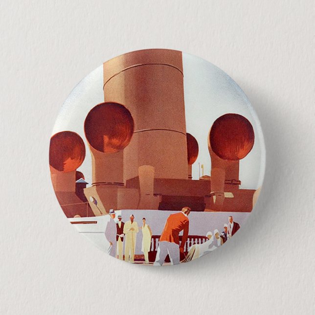 Badge Rond 5 Cm Orient Cruises Big Funnel (Devant)