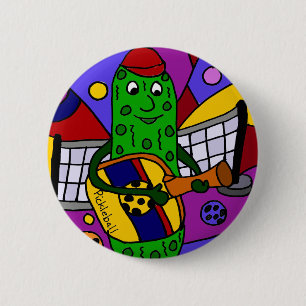 Badge Rond 5 Cm Original drôle d'art abstrait de Pickleball