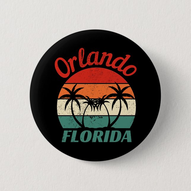 Badge Rond 5 Cm Orlando Floride (Devant)