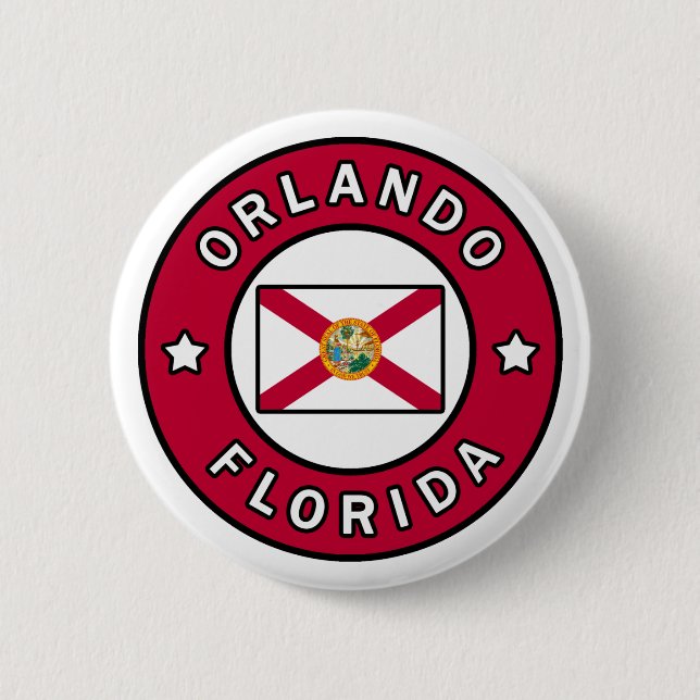 Badge Rond 5 Cm Orlando Floride (Devant)