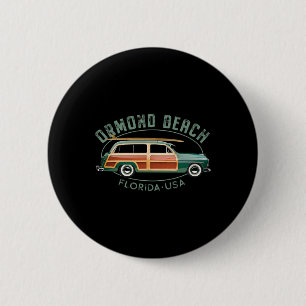 Badge Rond 5 Cm Ormond Beach Floride Surf Vintage 
