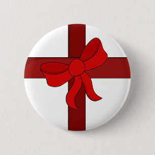 Badge Rond 5 Cm Ornement avec un cou rouge