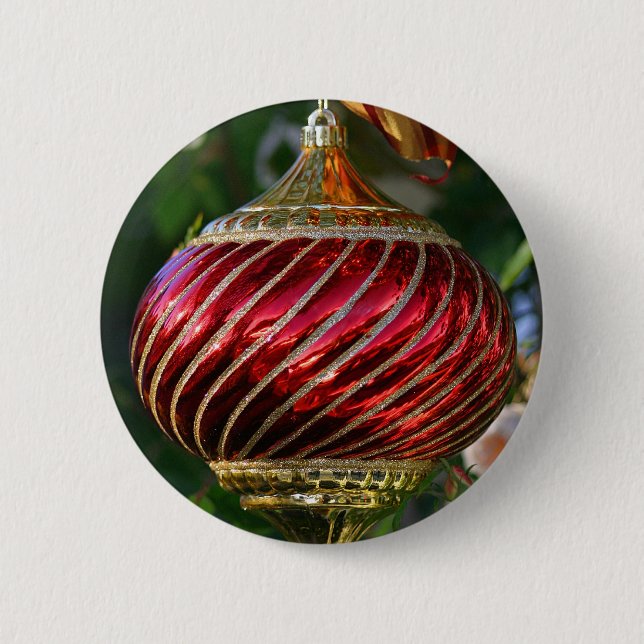Badge Rond 5 Cm Ornement de Noël (Devant)