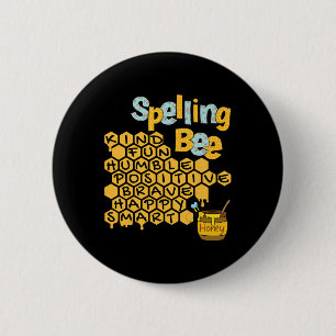Badge Rond 5 Cm Orthographe Abeille Gentil Positif Gentillesse Fem
