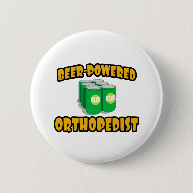 Badge Rond 5 Cm Orthopédiste à la bière (Devant)