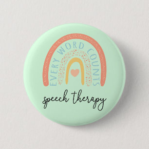 Badge Rond 5 Cm Orthophonie II - Chaque Mot Compte