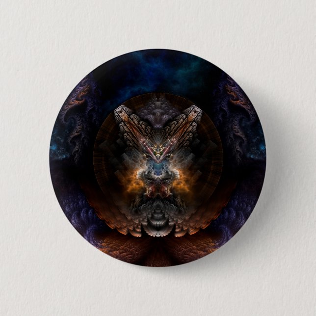 Badge Rond 5 Cm Orthricon Fractal Art (Devant)