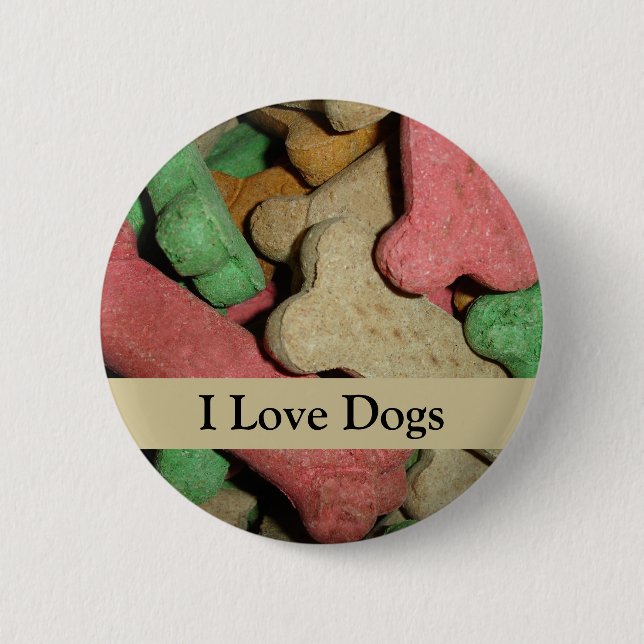 Badge Rond 5 Cm Os de chien (Devant)