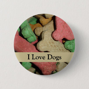 Badge Rond 5 Cm Os de chien