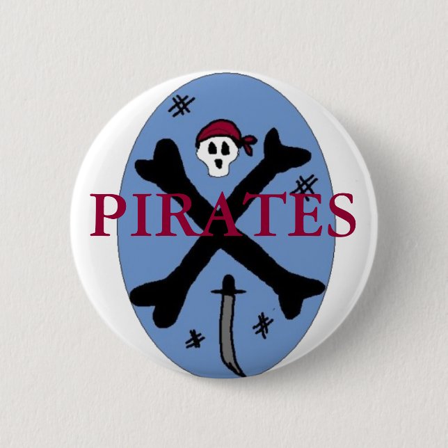 Badge Rond 5 Cm Os de pirate (Devant)