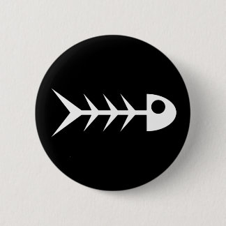 Badge Rond 5 Cm Os de poissons