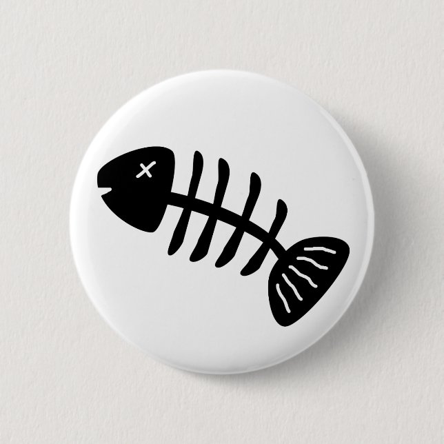 Badge Rond 5 Cm Os de poissons (Devant)