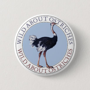 Badge Rond 5 Cm Ostrich