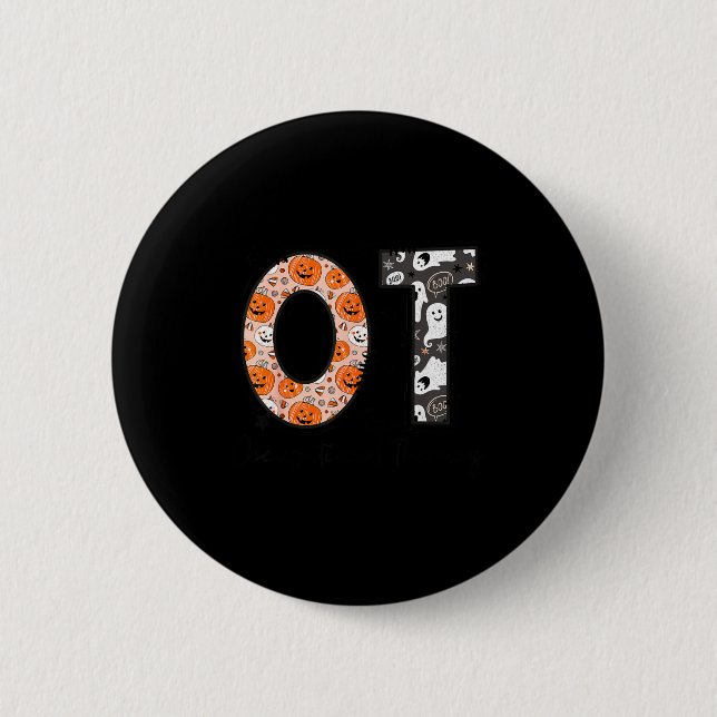 Badge Rond 5 Cm Ot Occupational Therapy Therast Halloween Ota Soky (Devant)