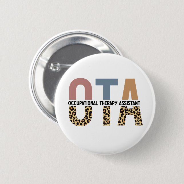 Badge Rond 5 Cm OTA Offres d'aide en ergothérapie (Devant & derrière)