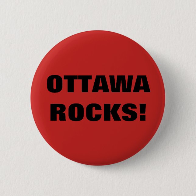BADGE ROND 5 CM OTTAWA ROCKS! (Devant)