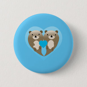 Badge Rond 5 Cm Otter Love