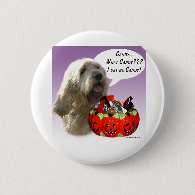 Badge Rond 5 Cm Otterhound Halloween Candy (Devant)
