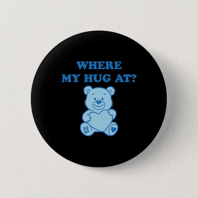 Badge Rond 5 Cm Où est mon câlin ours mignon  (Devant)