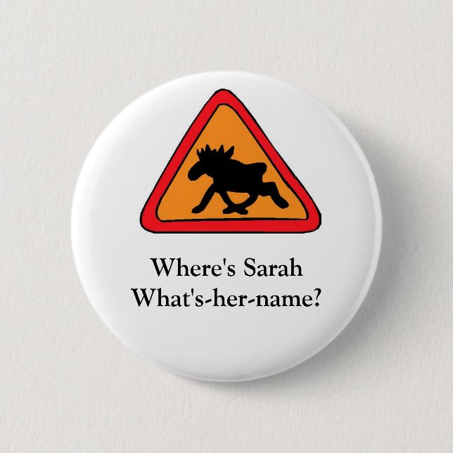 Badge Rond 5 Cm Où est Sarah ce qui est - la-nom ? (Devant)