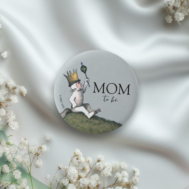 Badge Rond 5 Cm Où sont les monstres | Future Maman (Button simulated on table)