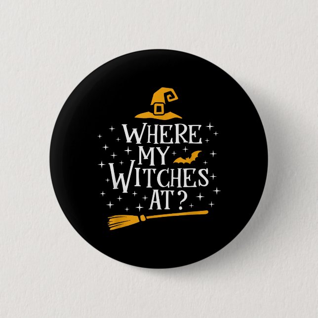 Badge Rond 5 Cm Où sont mes sorcières (Devant)