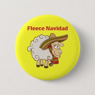 Badge Rond 5 Cm Ouatine Navidad